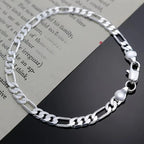 925 Silver Figaro Cuban Chain