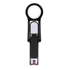 Nail clipper with magnifying glass