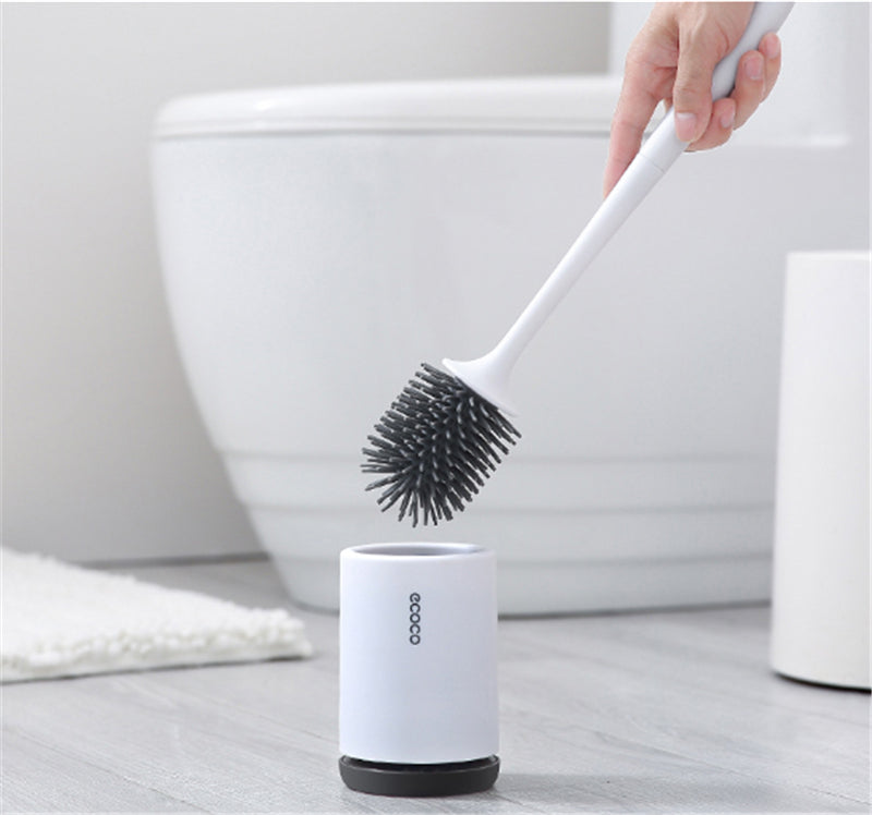 Silicone Toilet Brush with Holder | Modern, Efficient Loo Brush for Home Cleaning