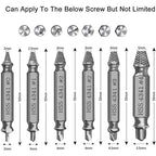 Universal Screw Extractor Set with Dual-Ended Bits