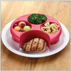 Kids Food Four-Section Portion-Control Serving Tray
