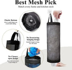 Hanging Pocket Organizer – Breathable Mesh for Storing Kitchen Bags and Fruits/Veggies