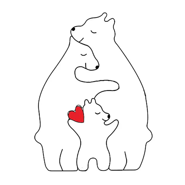 CozyBears Wooden Family Puzzle