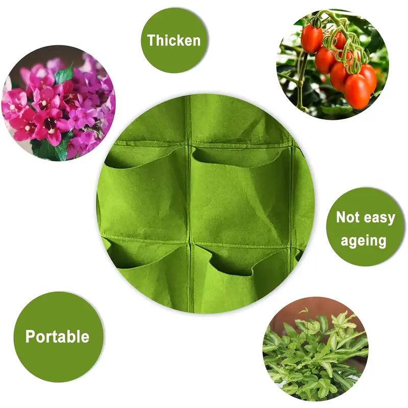 Felt Plant Bag for Vertical Wall Mounting – Three-dimensional, Non-woven Plant Bag
