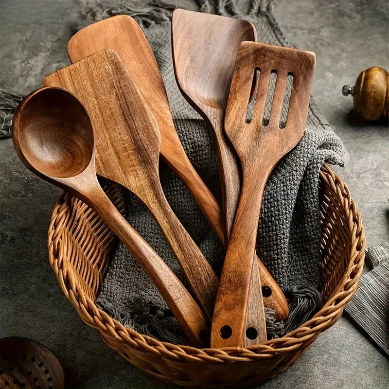 Kitchen Set Made from Natural Teak Wood