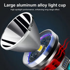 90000LM LED flashlight – Tactical searchlight with USB charging and super bright lighting
