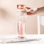 Double-walled Glass Water Bottle with Tea Strainer - PureBrew