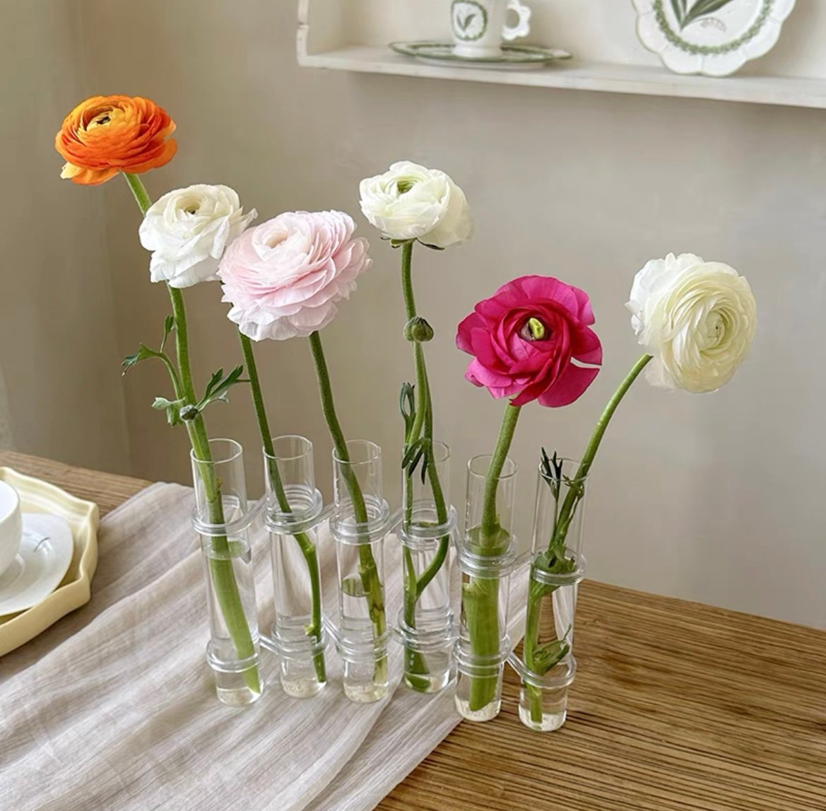 Flexible Flower Vases with Hinges | Modern Glass Tube Vase
