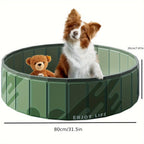 PawLuna Foldable Dog Bath made of PVC | 80 cm Ø | Sturdy & Portable | Perfect for Summer & Garden