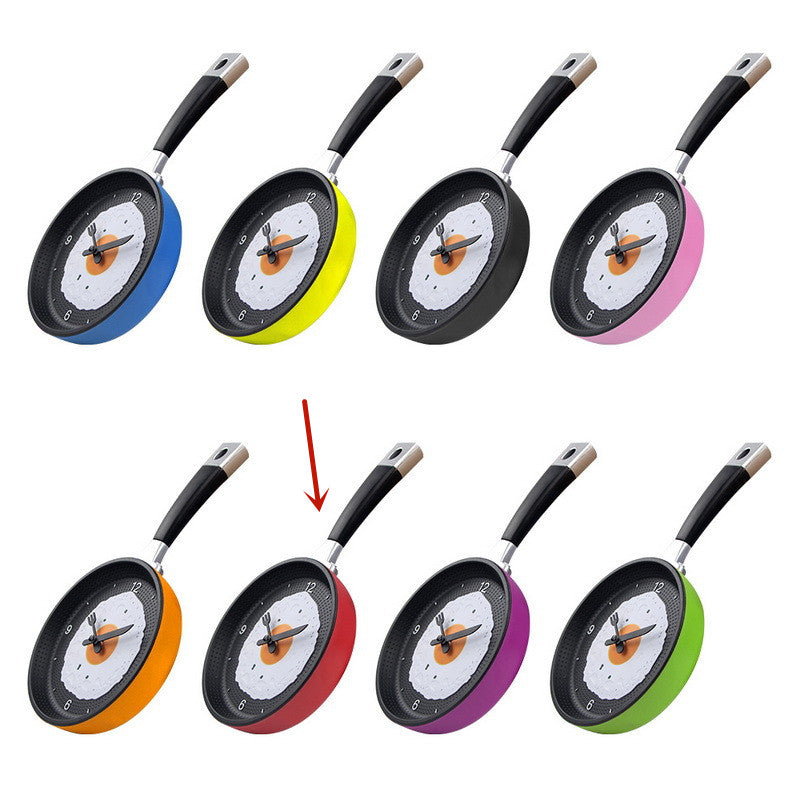 Fried Egg Pan Clock Silent Clock Wall Clock Wall Clock