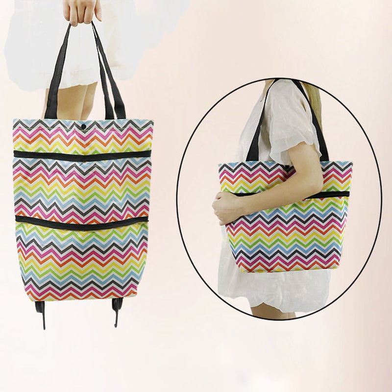 Foldable green shopping bag