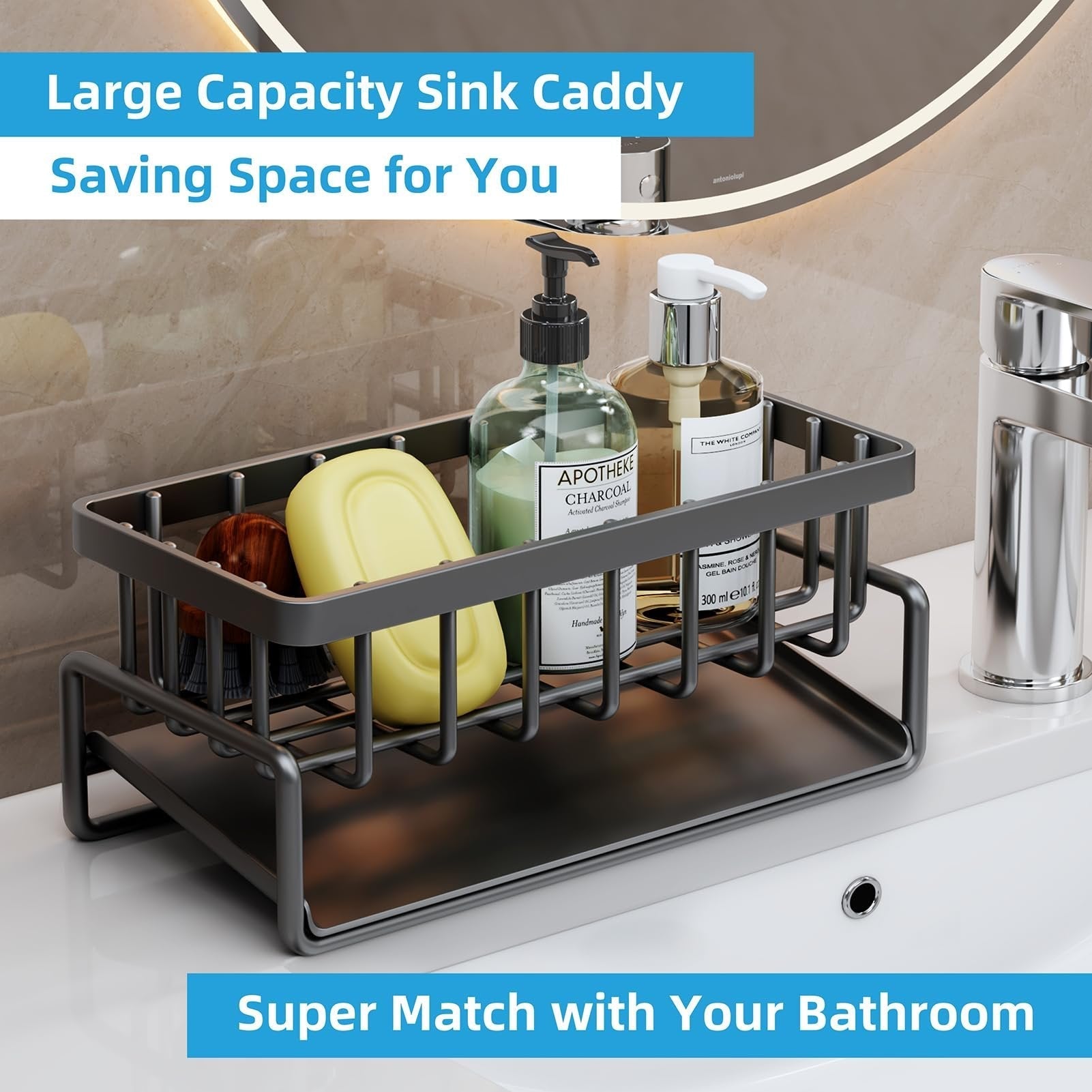 Self-Draining Kitchen Sponge Holder