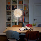 Lunar LED pendant light - Moon design hanging lamp for living room & bedroom