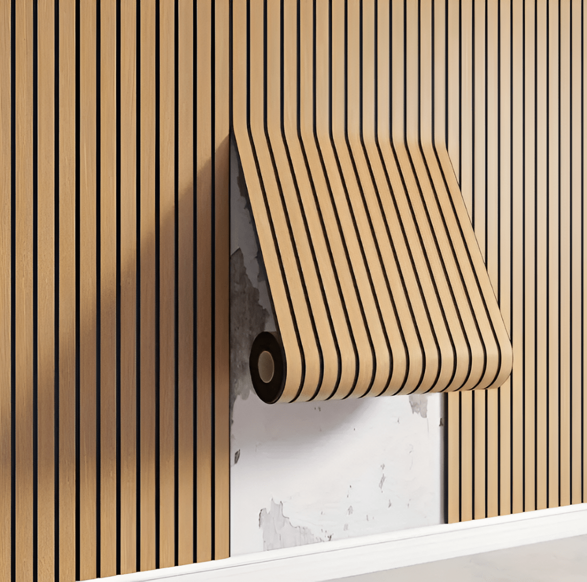 3D Acoustic Panel – Self-Adhesive Wood-Effect Wall Panels