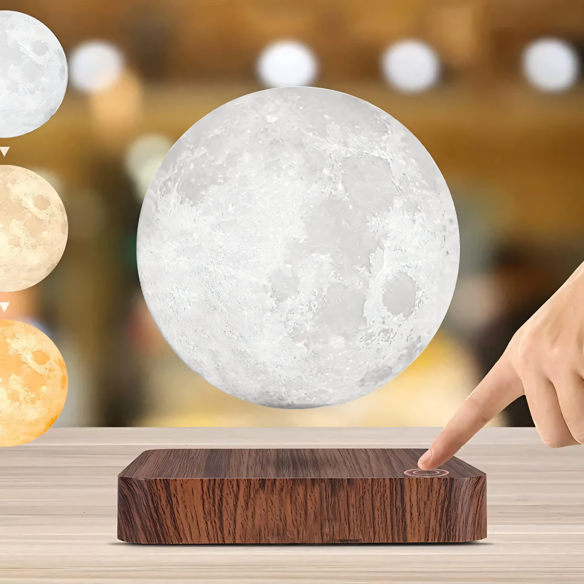Floating Magnetic Moon Lamp with 3D Print and LED Lighting