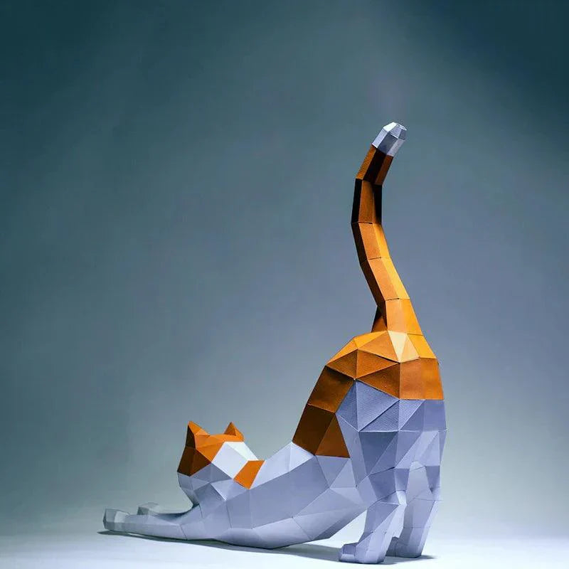 3D Creative Kit Paper Cat for Self-Assembly