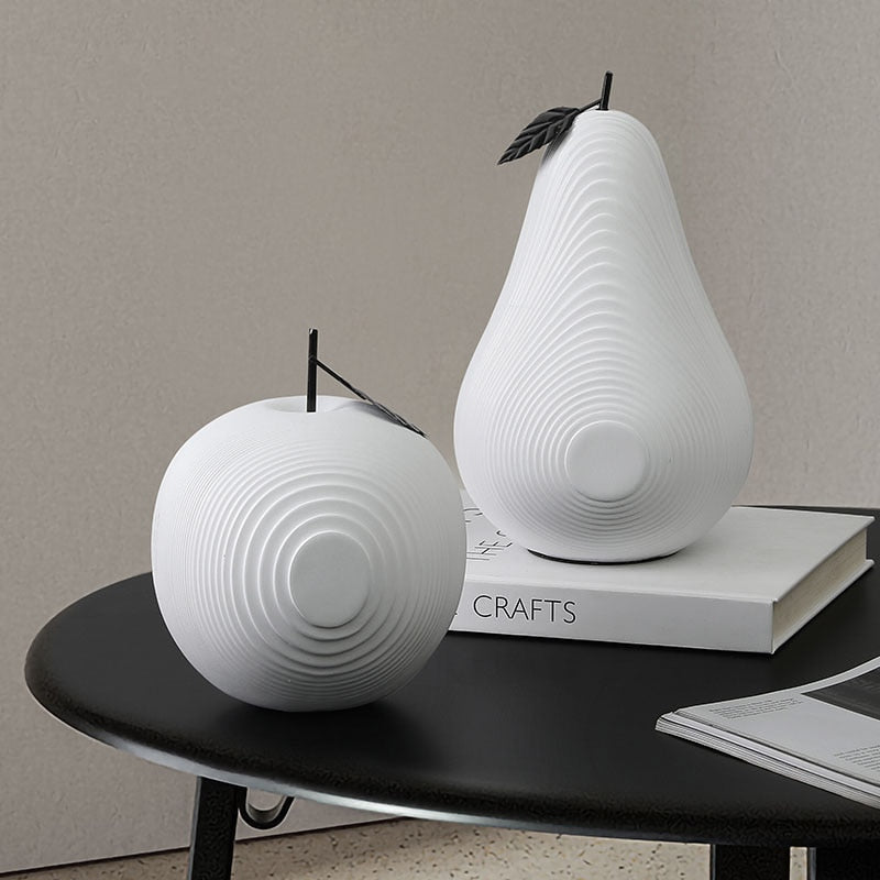 Texture Fruit Apple & Pear Sculpture