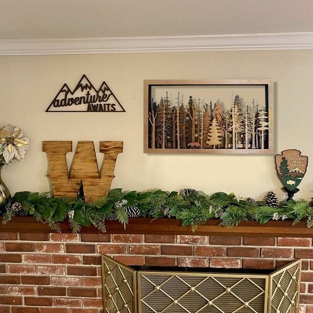 Wall Decor - WoodForrest 3D - Enchanting Forest Scene - Fox & Tree Shadow