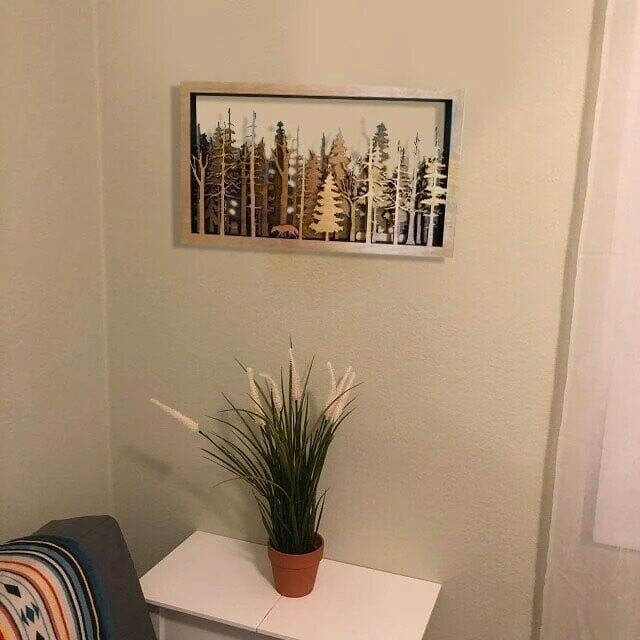 Wall Decor - WoodForrest 3D - Enchanting Forest Scene - Fox & Tree Shadow