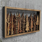 Wall Decor - WoodForrest 3D - Enchanting Forest Scene - Fox & Tree Shadow