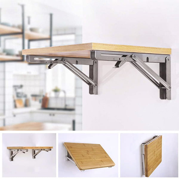Foldable bracket | 2 sets thick stainless steel folding table bracket