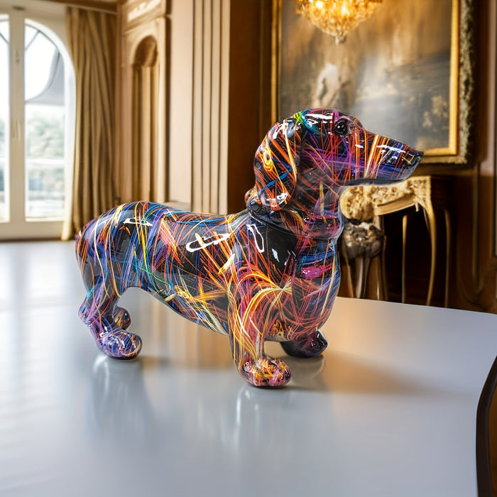 Dachshund Delight – Colourful Dachshund Ornament for a Playful Touch at Home