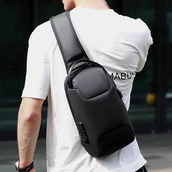 Anti-Theft Crossbody Bag | Landy Carry Without Worry | Waterproof Oxford | USB Charging Port | Unisex Travel Pack
