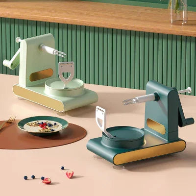 Simple vegetable and fruit peeler with hand crank – For effortless peeling