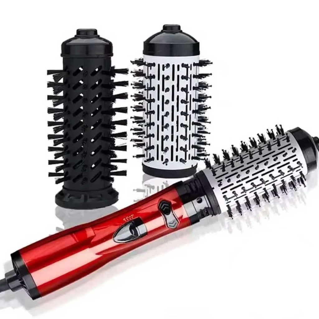 3-in-1 electric hair styler with hairdryer, brush & curling iron function