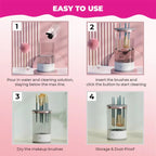 Makeup Brush Cleaner Machine | BrushPure Automatic Cleaning & Drying | Compact 16×9cm