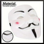 Men's Full Face Plastic Halloween Mask | Anonymous Cosplay