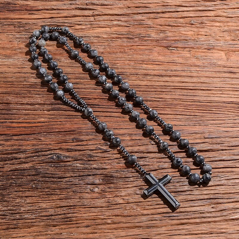 Orion Spiritual Necklace with Tiger Eye & Lapis Lazuli – Men's Rosary