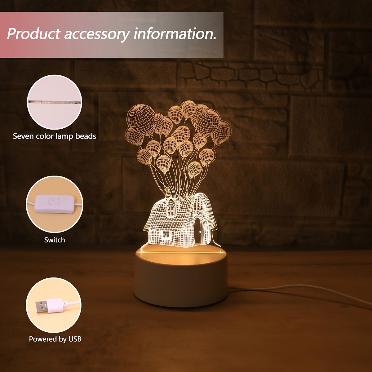 LumiBalloon – Unique 3D LED Balloon Lamp USB