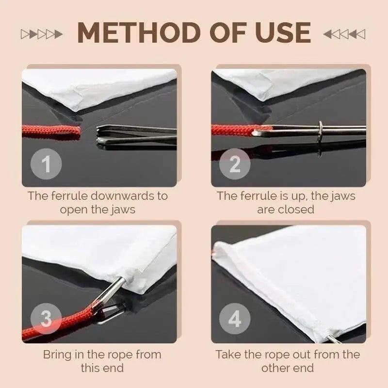 3-piece set cord threading aid – for quick exchange of drawstrings!
