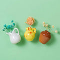 3-Piece Mini Plant Vase Magnets for Decorative and Fresh Accents