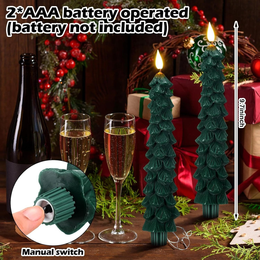 LED Christmas Candle | Musical Flameless Candlelight | Holiday Decoration for Warm Ambience