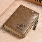 Men's multifunctional RFID-blocking, waterproof and durable PU leather wallet for men