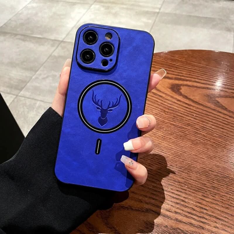 Deer Leather iPhone Case MagSafe Wireless Charging