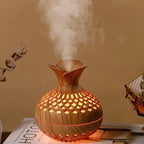 Aromatherapy air humidifier with LED – Diffuser in wood look & night light