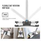 360 Degree X-Type Self Wringing Floor Cleaning Flat Mop