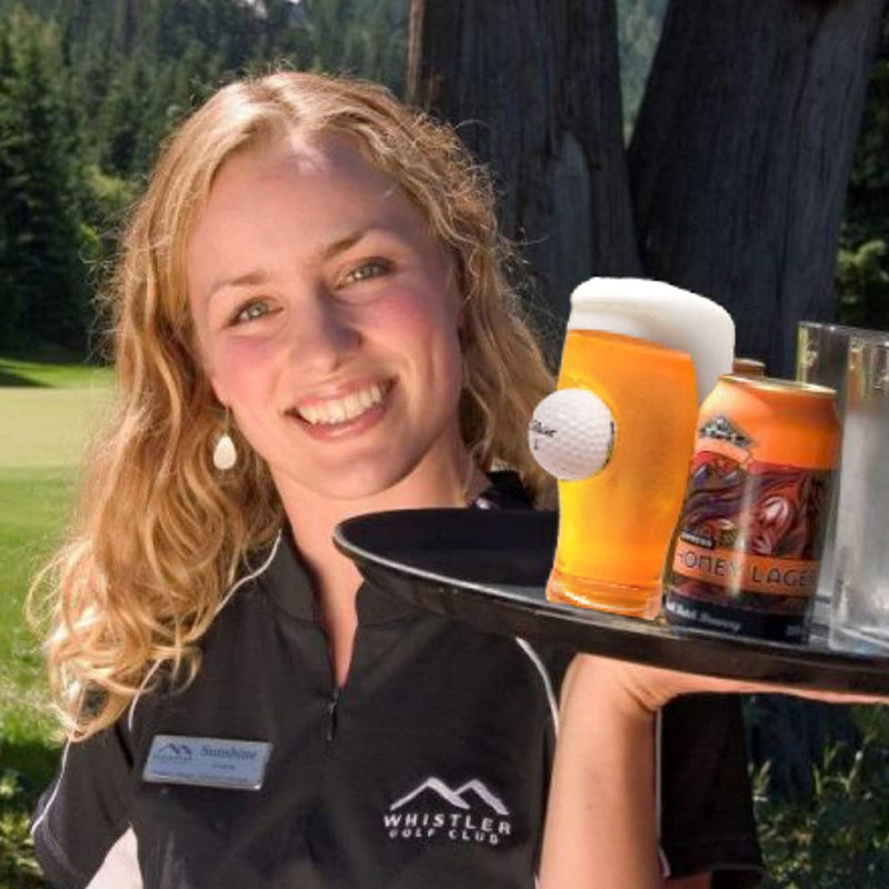 Golf ball pint glass