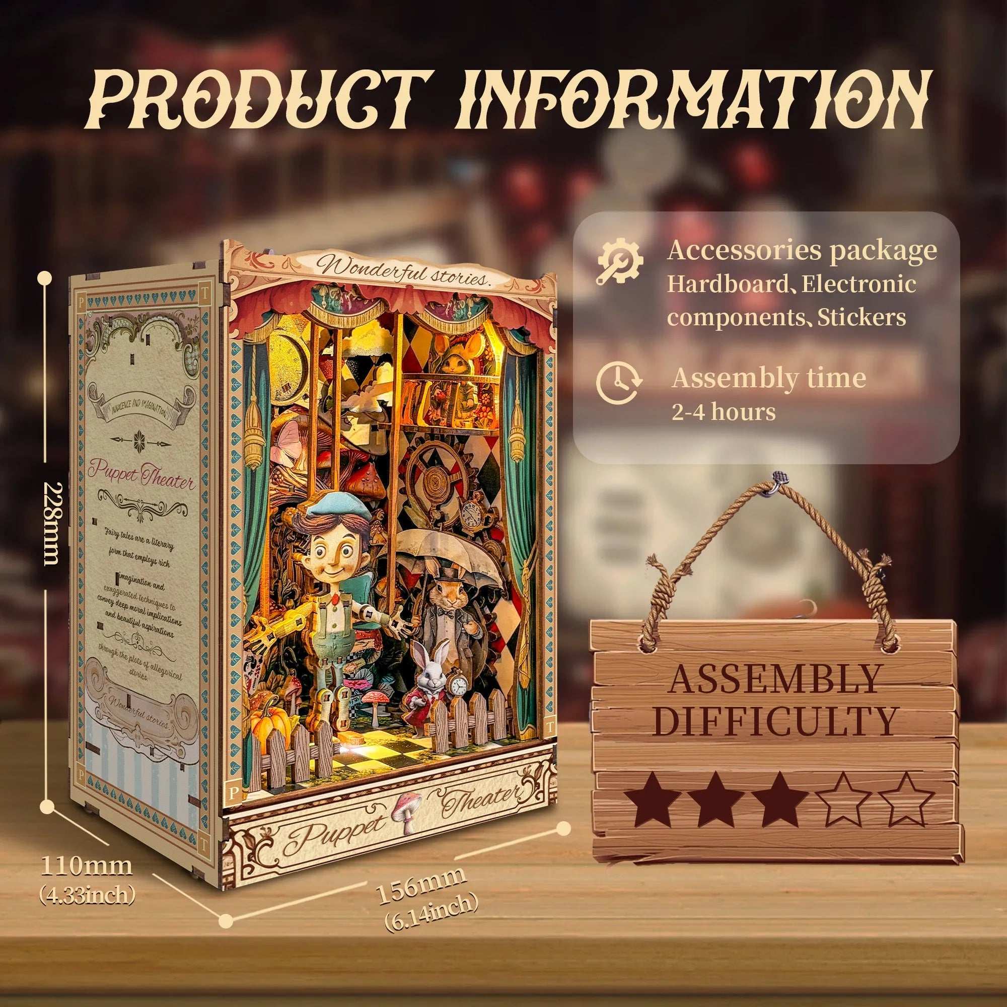 Puppet Theater DIY Book Nook Kit