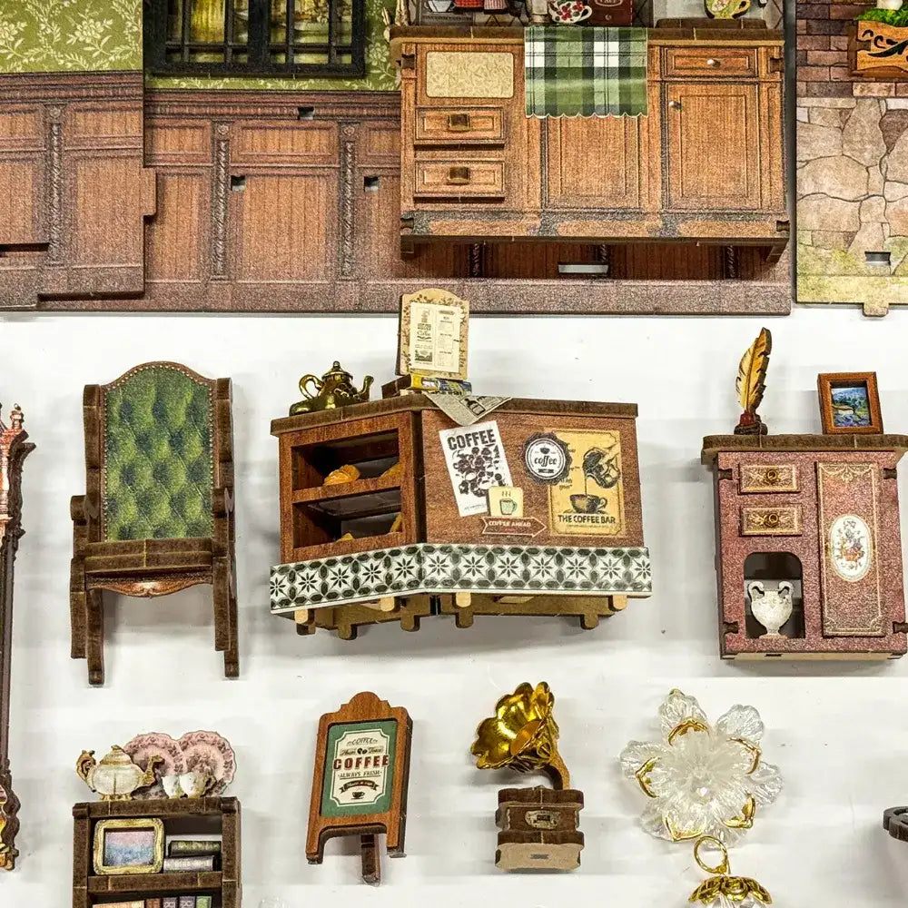 Floral Mark Café DIY Book Nook Kit