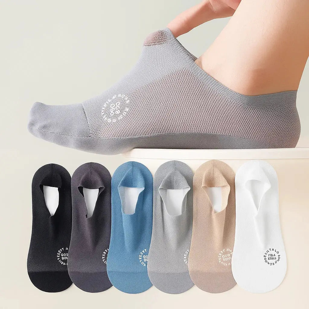4 Pair Breathable, Invisible Moisture-Wicking Mesh Socks