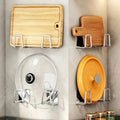 4 pieces | Stainless steel wall holder – Self-adhesive and space-saving