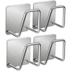 4 pieces | Stainless steel wall holder – Self-adhesive and space-saving