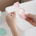 4 pieces | Travel soap leaves in case – compact, hygienic & practical