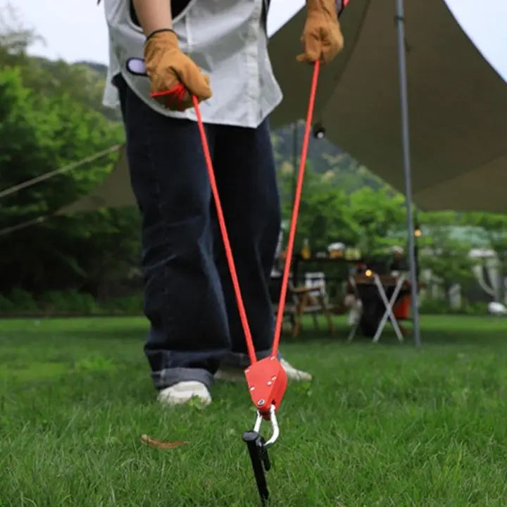 4 pieces | Adjustable outdoor camping rope – stable, reflective and compact