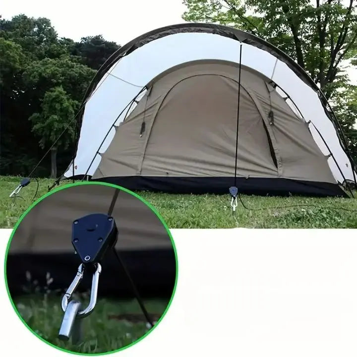 4 pieces | Adjustable outdoor camping rope – stable, reflective and compact