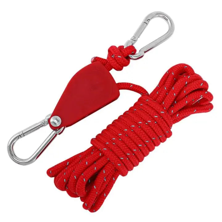 4 pieces | Adjustable outdoor camping rope – stable, reflective and compact